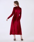 G-Red Woven Flared Dress